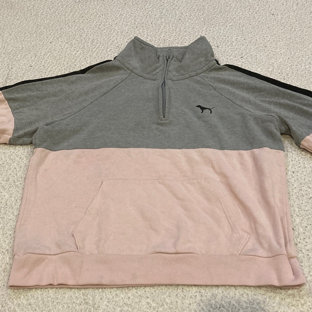 Women’s Pink Victoria Secret Half-Zip Sweatshirt